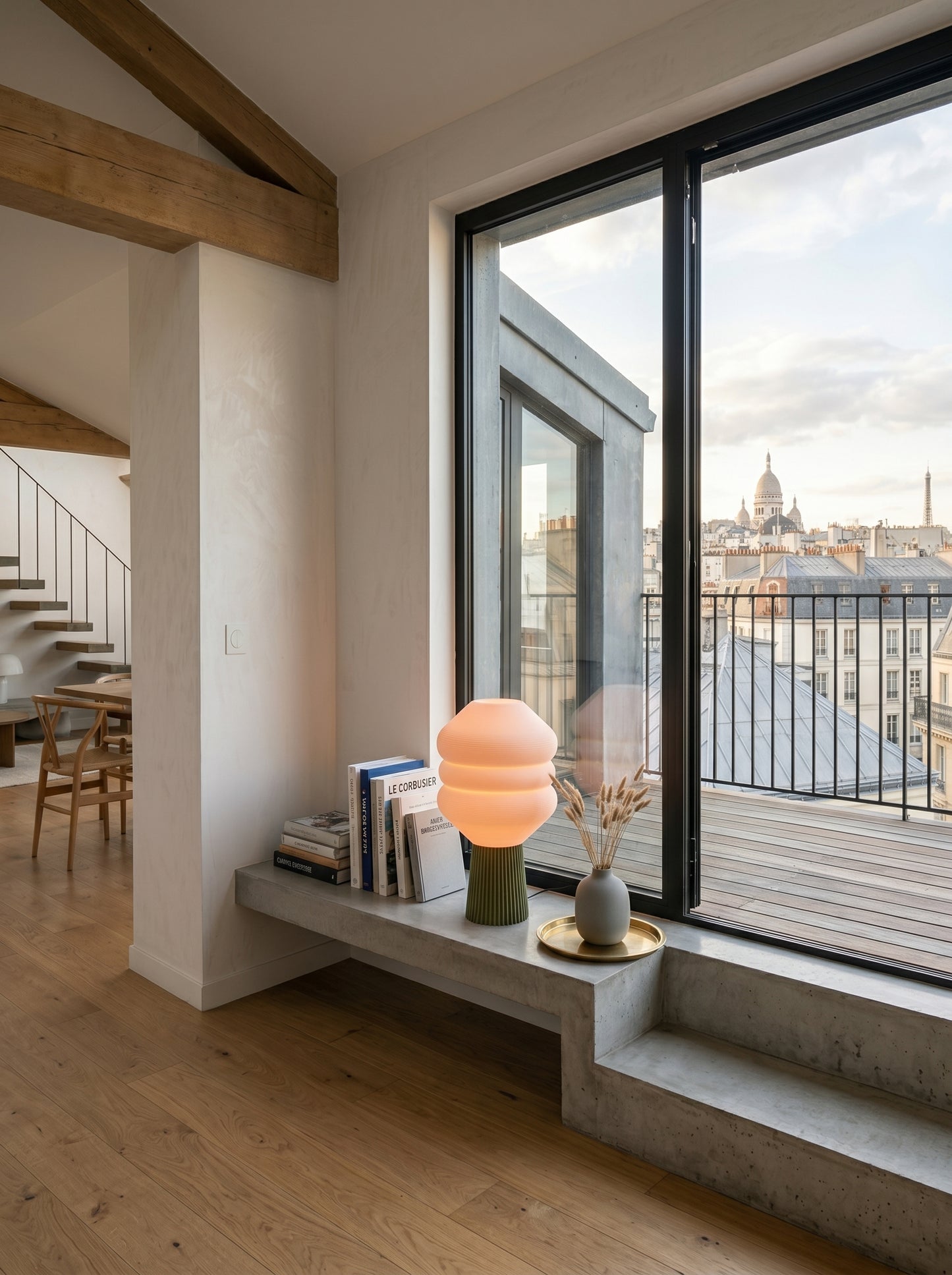 Big Koki GreenOlive — Lampe de Table Design Biosourcée