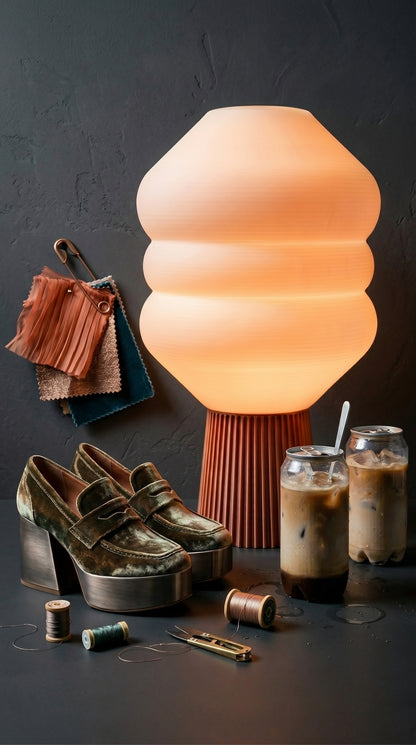 Big Koki Terracotta — Lampe de Table Design Biosourcée